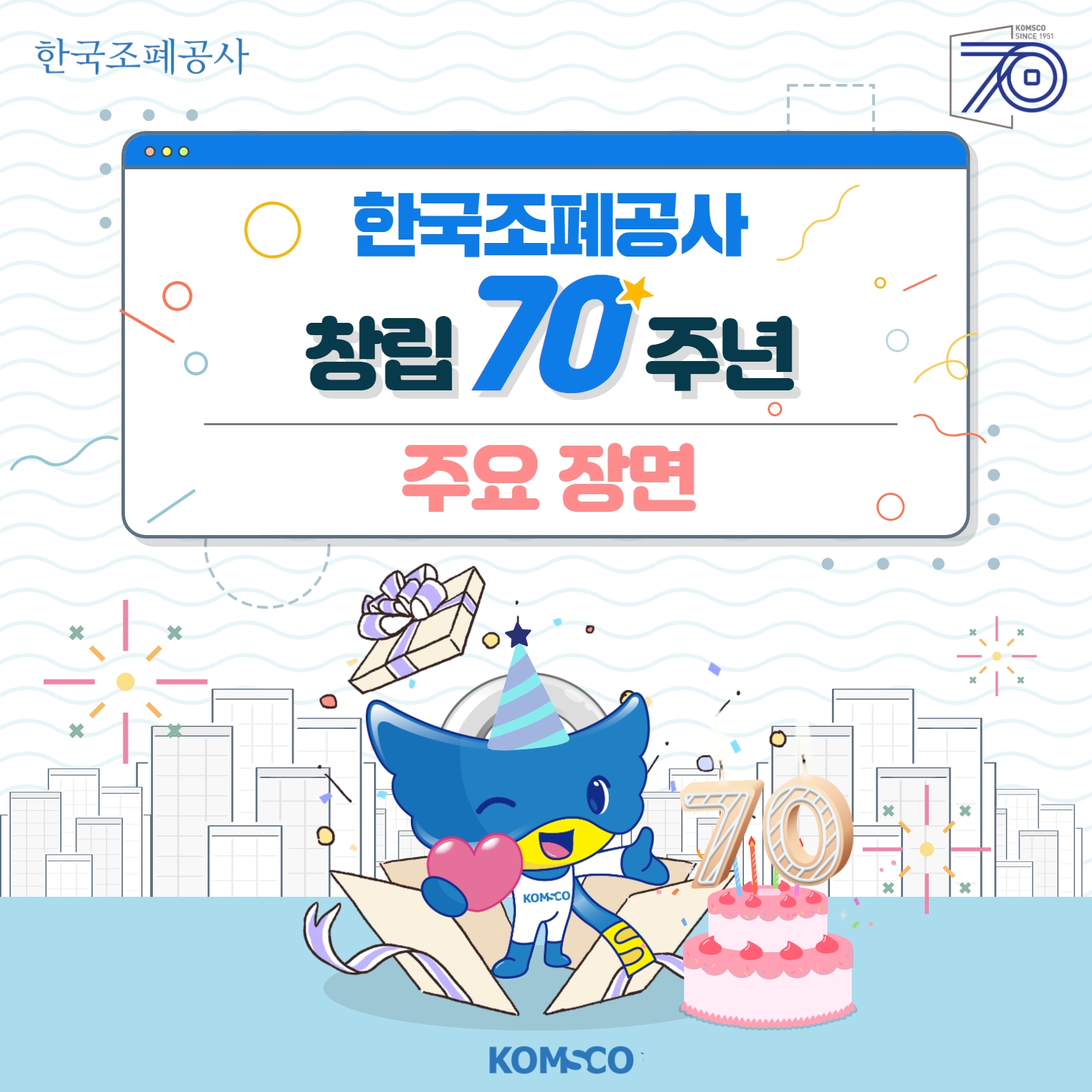 한국조폐공사 창립 70주년 주요 장면